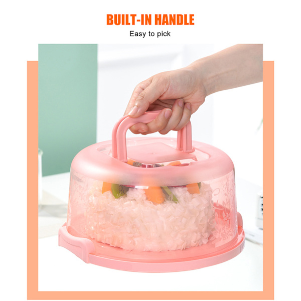 Kakkukotelon kansi Kakkuteline kannella Jälkiruokatarjotin kahvalla Cupcake-pidike Piirakkateline alustalla