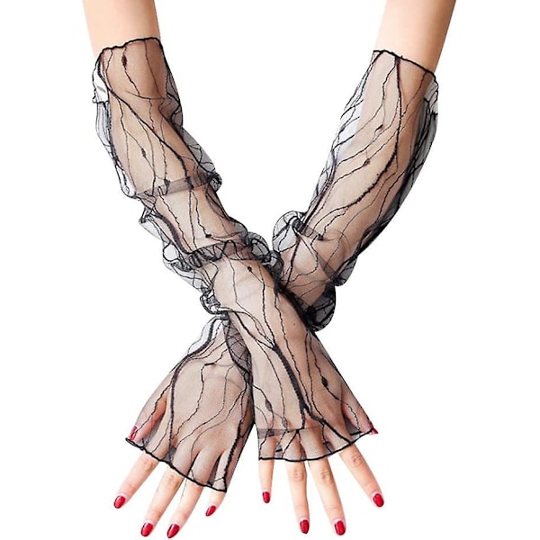Elegante blondehandsker til bryllupper, gallafester og aftenarrangementer