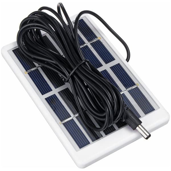1.2W 6V solpanel med polysilicium solenergiforsyning og 3m kabel, sort solpanel