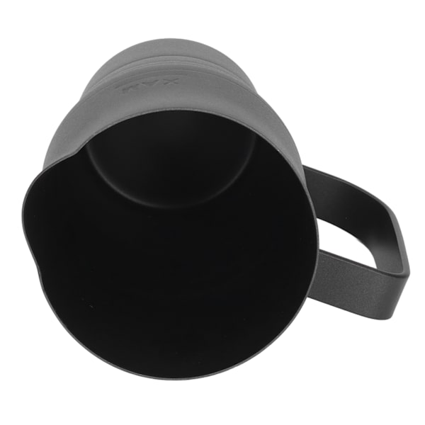 Melkeskummerkanne i svart, 900 ml kapasitet, 304 rustfritt stål, matvarekvalitet, ørnformet tut, tykk kaffekanne for dampkoking