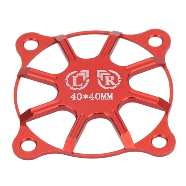 RC Køleventilatorafdækning 40x40mm Aluminiumlegering Beskyttende Tilbehørsdel til Motor Rød