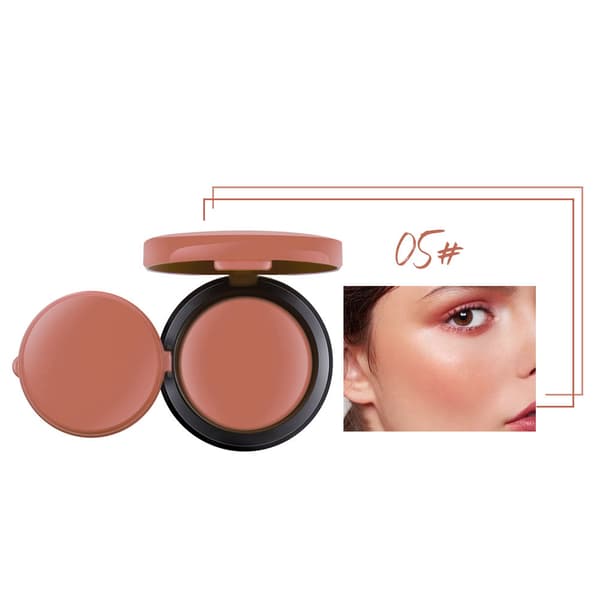 Ansiktsmakeup Rougepuder Matt Rouge Highlighter Kosmetisk Palett 5#
