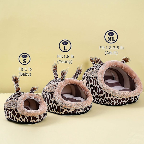 Bunny Seng Marsvin Skjulested Hytter Tilbehør Habitat, Xl, Giraffe