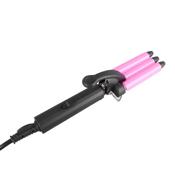 Waver Krøllejern Mini Bærbart 3-Løbs Hår Crimper Stav til Skønhedssalon EU Stik 100‑240V