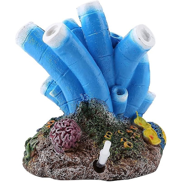 Harpiks Emuleret Koraller Farverige Moderne Akvarium Dekoration Luftboblesten Blå Koraller Søstjerne Oxygen Akvarium Fiskekum Ornament Dekoration Fremragende