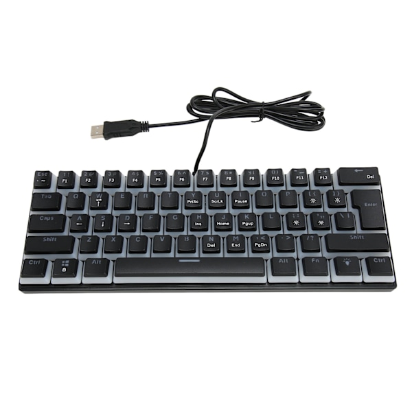 Mekaaninen näppäimistö 61 Key RGB valaistus sininen kytkin Ergonominen 60 % kompakti Hot Plug -pelinäppäimistö Winille