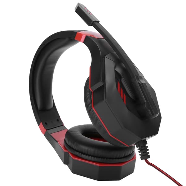 Hovedmonteret gaming-headset enkelt 3,5 mm interface med mikrofon stereo surround