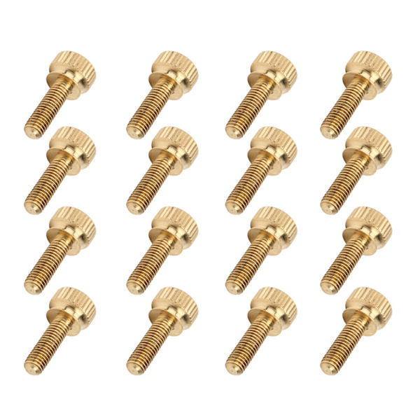 50 stk. flad riflet tommelfingerskrue vridet rundt hoved rent kobber Skridsikre industrielle forsyninger (M5 x 16 mm)