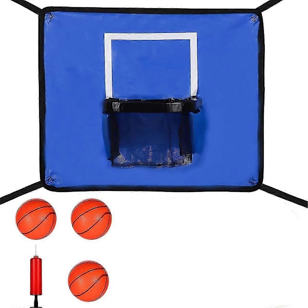 Trampolin Basketball Kurv Mål Sæt, med Mini Bolde og Pumpe kompatibel med Børn Voksne Indendørs Udendørs Leg G