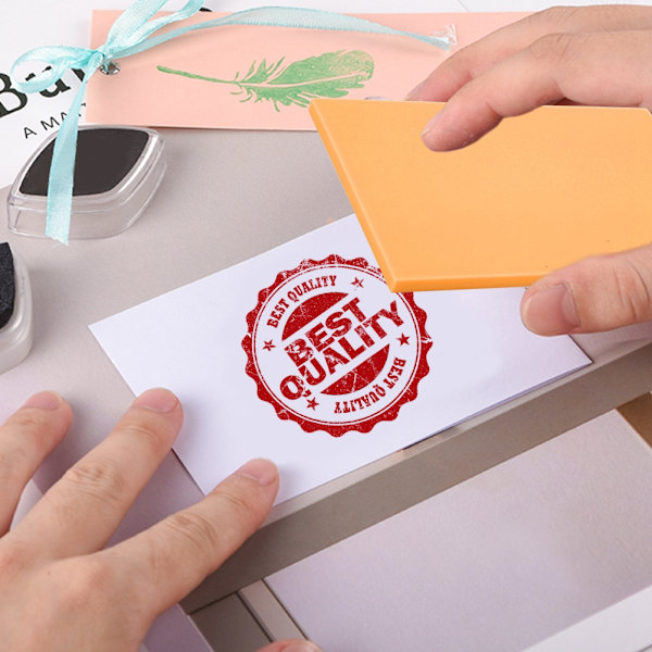Jelly Gummistempel Tunna Snidningsblock för Handgjorda Stämplar DIY Tillverkning Persikofärgad
