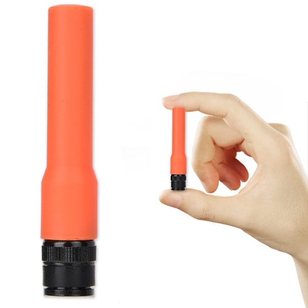 SF-20 BNC Male 144/430MHz Silicone Soft Dual Band Mobile Ham Radio Short Antenna (Orange)