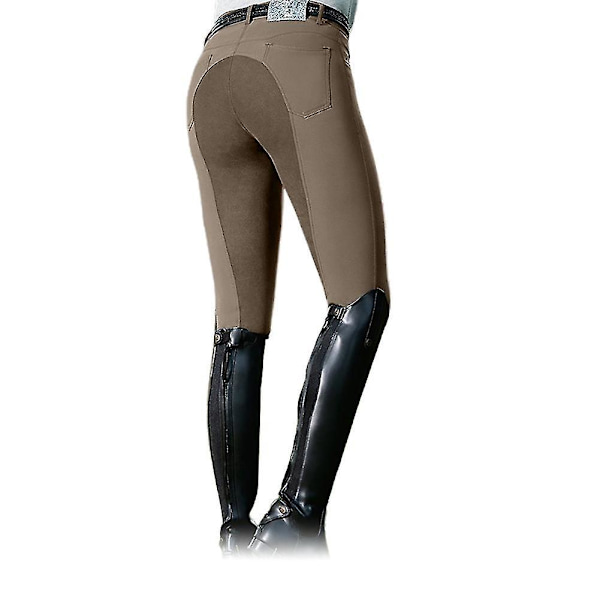 Hög midja ridbyxor för kvinnor XL Khaki