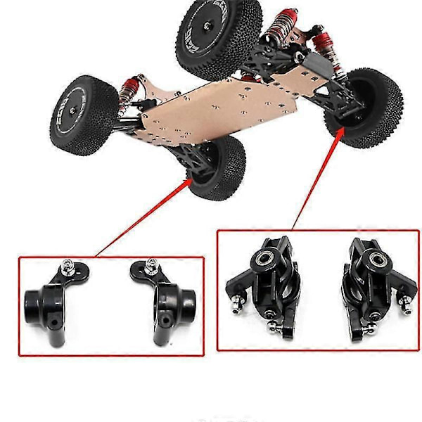 Styrspindel C-Nav Bakre Nav Set kompatibelt med 144001 144010 124016 124017 124019 RC Bil Reservdelar