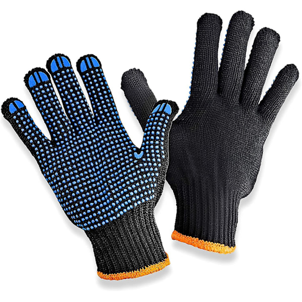 PVC Work Gloves with Non-Slip Studs - Ideal for Assembly, Maintenance, Gardening, Painting, and Home Use