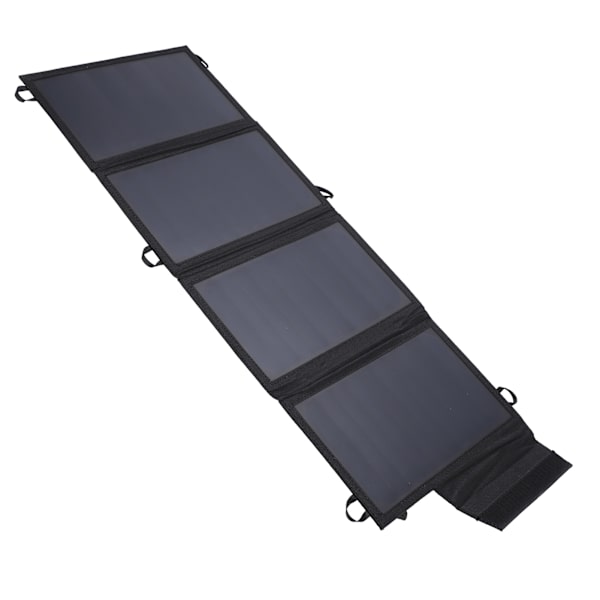 22W Solcellsladdare Bärbar och Fällbar Solenergi Powerbank med Dubbla USB-portar för Camping Vandring Resor