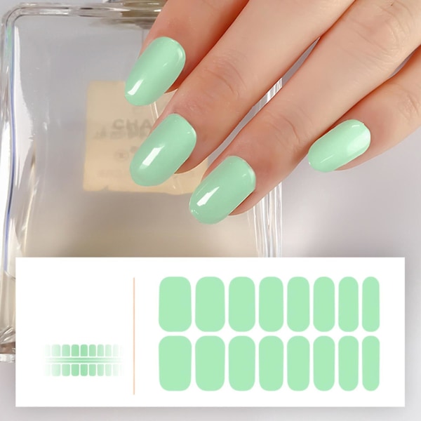 Solid Color Gel Nail Polish Wraps - Full Coverage3