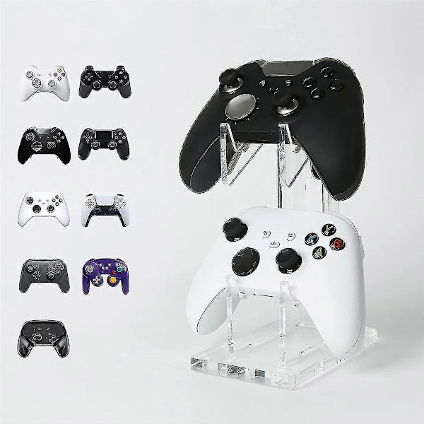 Dobbelt Spillkontrollerholder Akryl Gamepad Displaystøtte For Switch Pro/ / Joystick Rack St
