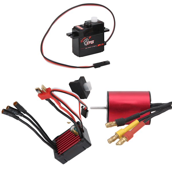 SurpassHobby 6300KV Motor Brushless 25A ESC 17G Plastväxel Servo RC Bildelar