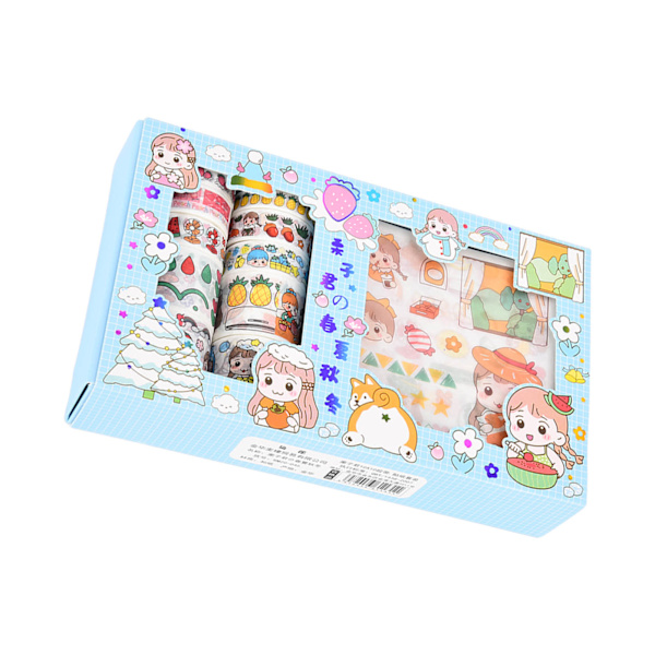 Washi-tejp DIY-dekoration Klistra in upprepade gånger Lämna inga märken Ingen skärning Washi-tejpuppsättning83197 Vår sommar höst vinter