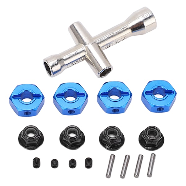 4 kpl RC-auton metalliset 5 mm paksut pyörän kuusiomutterit ristiholkilla TRAXXAS SLASH 4X4 2WD -autoon