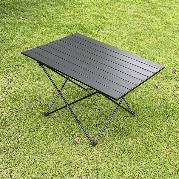 Rullebord i aluminiumlegering for camping, rullebord, sklisikker, slitesterk, minipiknikbord for camping, fotturer, reiser