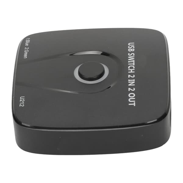 2 in 2 ut USB-switch Drivfri sömlös switch USB 2.0 kringutrustningsväxlingsboxhubb för datorer smarta TV-apparater tangentbord