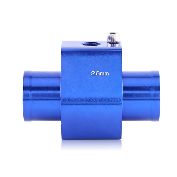 Universal Metal Bil Vand Temperatur Samlingsrør Slange Temperatur Sensor Adapter Blå 26mm