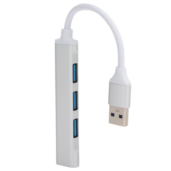 USB3.0 Hub 4 Port Aluminiumlegering Adapter Konverter Ultrahøy Hastighet Splitter Tilbehør