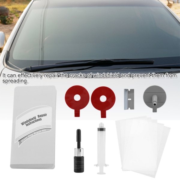 Bil Auto Forrude Reparation Værktøjssæt Glas Revne reparation Flydende Forrude Restore Fix Set