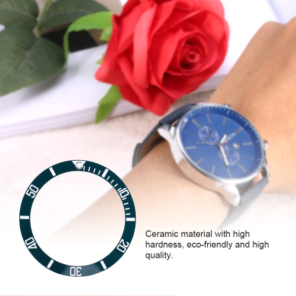 Uudet keraaminen watch rannekellon kehyksen sisälenkin vaihto-osat (teenvihreä)