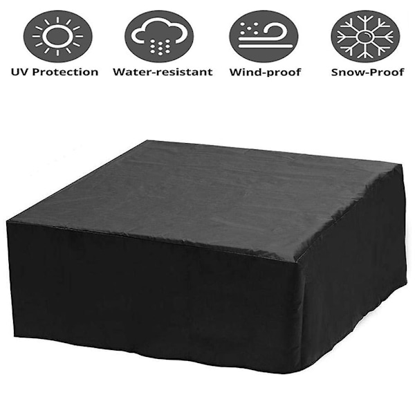 Skyddande Spa-överdrag 244*244*90cm, Badtunna, Pool, Badkar, Oxfordtyg Spa-överdrag för Utomhusträdgård, Dammtätt, Vattentätt, Anti-UV