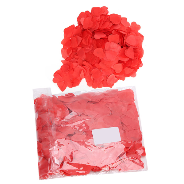2 poser 60g 2,5 cm røde hjerteformede konfetti bryllupsfest Valentinsdag konfetti dekorasjon