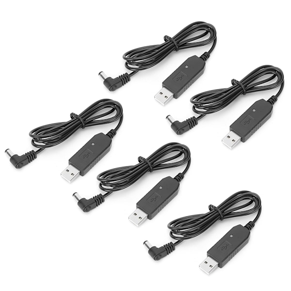 5 kpl kannettava USB-laturikaapeli UV9R PLUS -radioakku Kaksisuuntainen radio