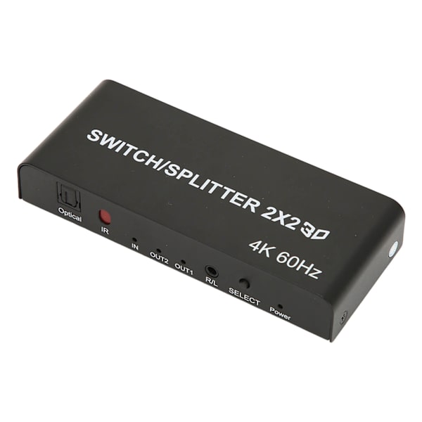 HD Multimedia Interface Switcher 2 ind 2 ud 4K HD Multimedia Interface Splitter til PC Projektor TV 100‑240V UK Stik