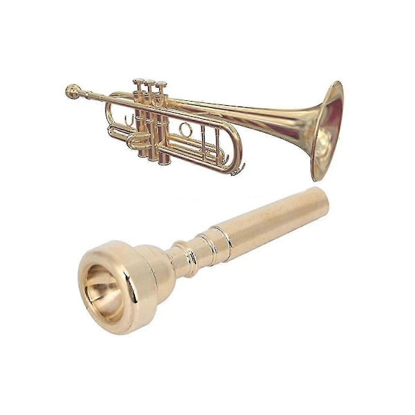Metall Trompetmunnstykke, Slitesterkt Messing Profesjonelt Horn Instrument Tilbehør Zekai