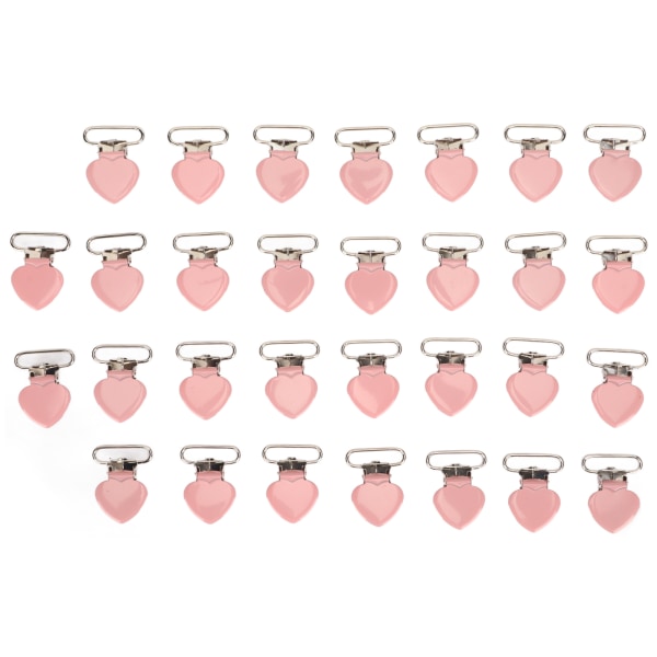 30 kpl ripustusklipsit vaaleanpunaiset 25 mm tukevat galvanoitua metallia kevyet tuttipidikkeet ompeluun askarteluun