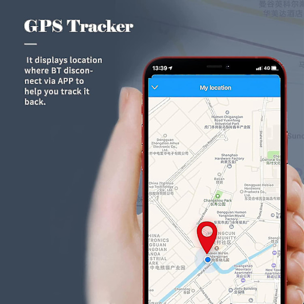 Trådløs Pet Tracker Nøgler Tasker Punge App Kontrol Objekt Lokalisering Selfie Udløser Kompatibel Med Ios/android Telefoner, Sort