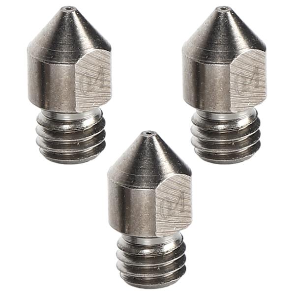 3 st 3D-utskriftsmunstycken MK8 Hög temperatur Korrosionsbeständigt munstycke för 3D-skrivare 1,75/0,4 mm