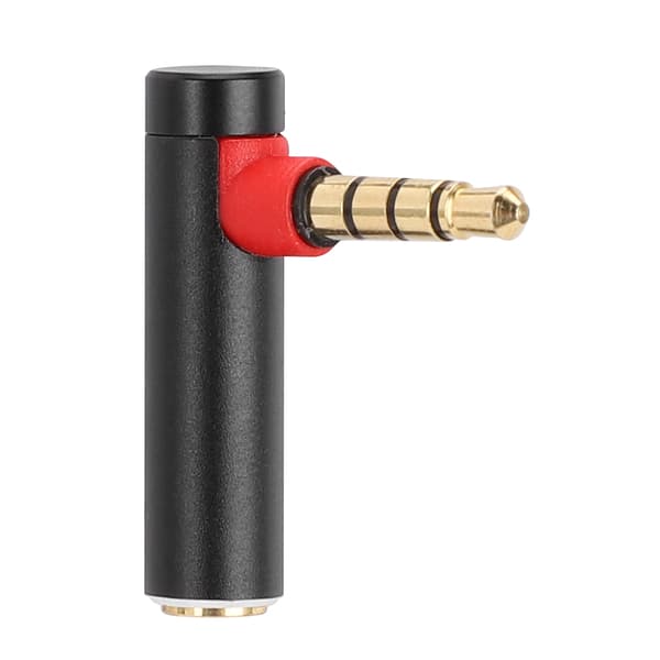 10 stk. 3,5 mm han til hun 90 graders vinkeladapter stik headset jack lydstik sort