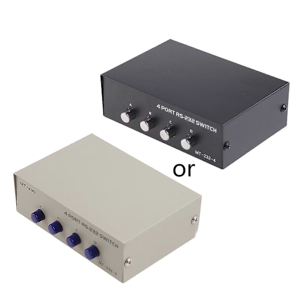 4-Port Datadelingsbryter For Skriver 9-Pin Seriell Bryter Databryter