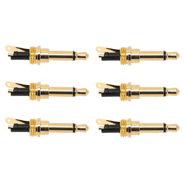 100 stk. 2-polet 3,5 mm mono hovedtelefonstik stik udskiftning DIY AUX adapter reparation