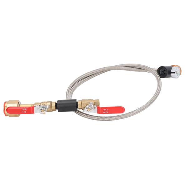CGA320 G1/2 Cylinder Refill Adapter Dubbelventil CO2 Tank Adapter Slang med Tryckmätare