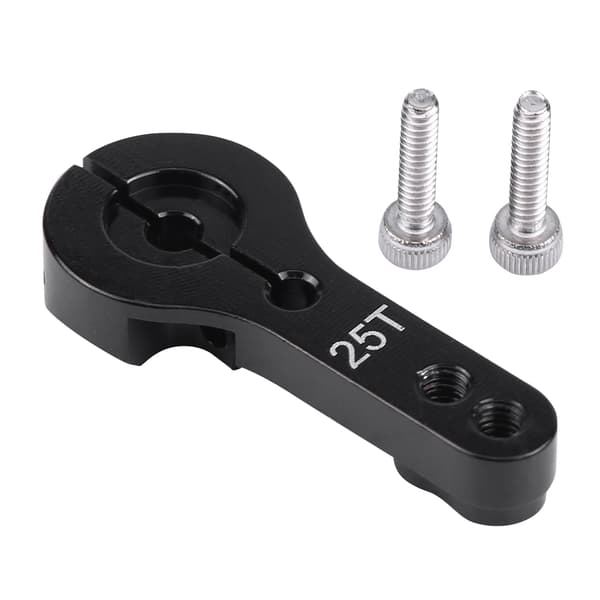 25mm Puolikas Servo-sarvi Futaba/Ace/TowerPro MG:lle (Musta)