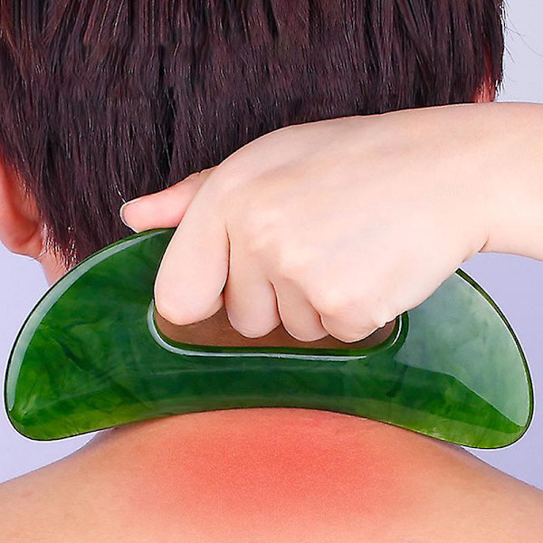 Suuri Gua Sha -lauta kehon ja kasvojen muotoiluun - Vihreä