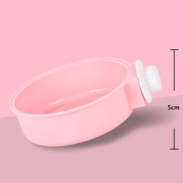 Hængende rustfri stål kæledyrsskål - Pink