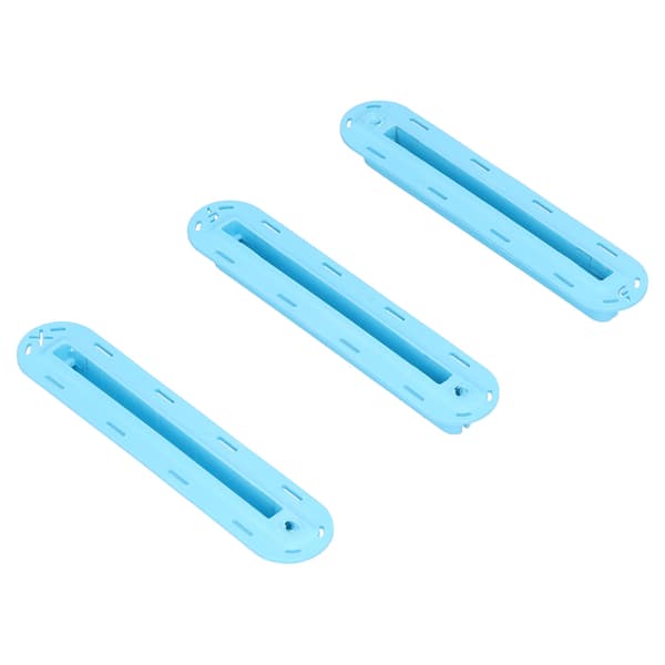 3 stk/sæt Surfboard Rudder Groove Plast Finned Box Plug Fin Plug Base med skruer Blå