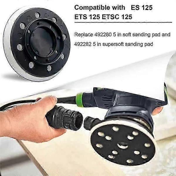 Slipesåle 492280, 125 mm (5 tommer), 8 hull, kompatibel med Festool