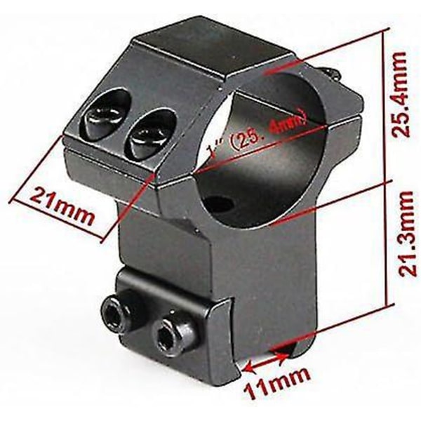 2X Kikkertsikte Monteringsringer for 11mm Metallskinne | Fruugo DE