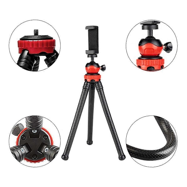 Mångsidigt och Mini Stativ för DSLR, -40, -05 Röd