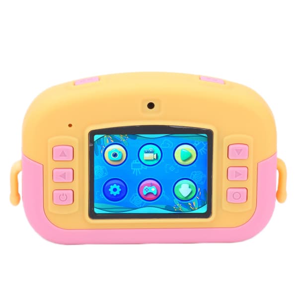 Barnkamera 2 till 3 timmars batteritid USB-laddning Anti-fall Mini Bärbar Digital Barnkamera för Barnpresenter Rosa